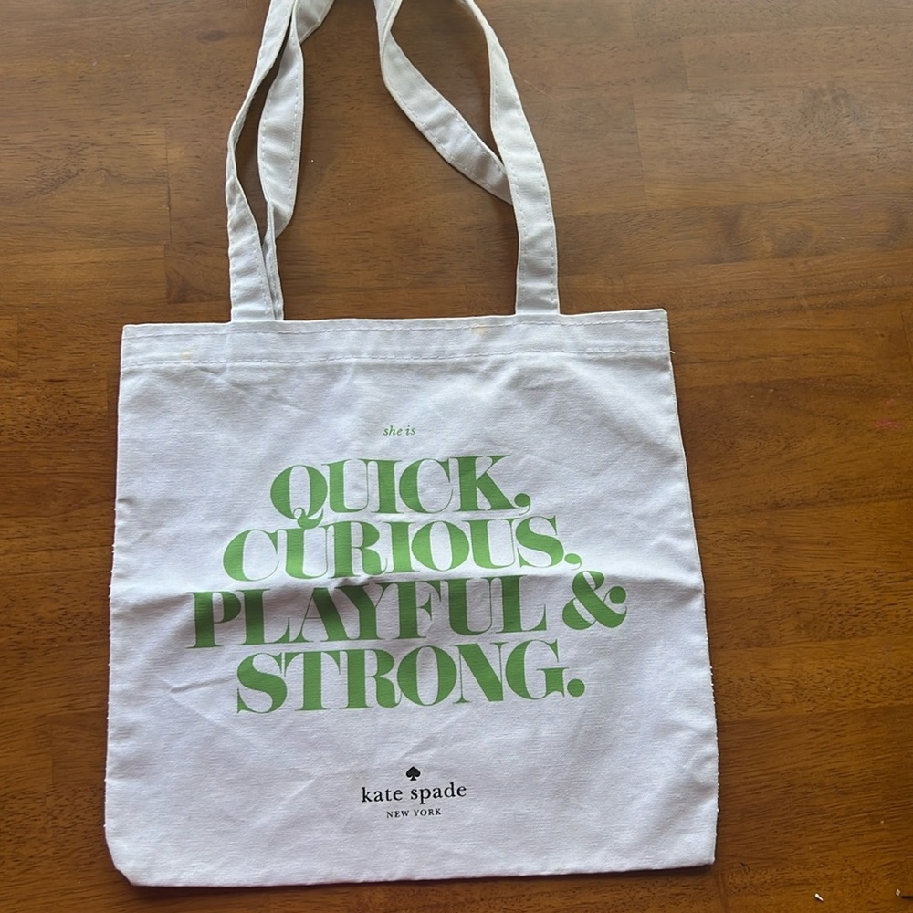 Kate Spade She is Quick Curious Playful and Strong Tote